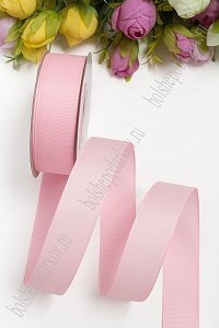 Лента репсовая 2,5 см*20 ярд &quot;1 сорт&quot; (SF-1348) розовый №04