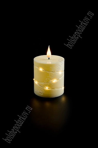 Свеча светодиодная на батарейках 7,5*7,5*12 см (1 шт) SF-8046, №5