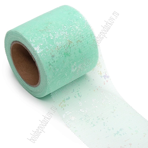 Фатин «Брызги» 5,5 см*15 ярд (SF-6039) аквамариновый №18