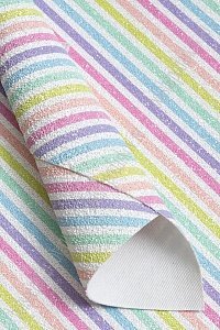 Кожзам с блестками "Полоски" А4 (5 листов) SF-7203, №8