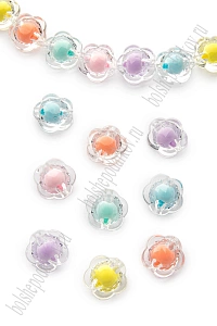 Бусины декоративные 12 мм "Цветочки" (500 гр) SF-7386, ассорти №3