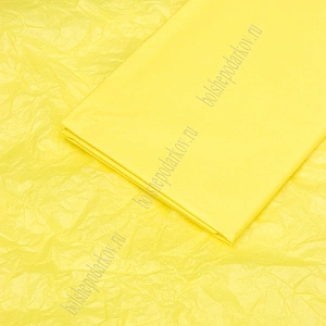 Бумага тишью 50*66 см (10 листов) SF-914, желтый №107