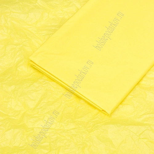 Бумага тишью 50*66 см (10 листов) SF-914, желтый №107