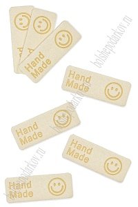 Бирка кожзам &quot;Hand Made&quot; 4*1,5 см (20 шт) SF-7879, №2