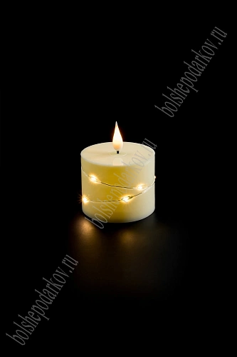 Свеча светодиодная на батарейках 7,5*7,5*9 см (1 шт) SF-8046, №4