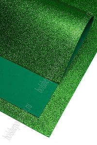 Фоамиран глиттерный 2 мм, 40*60 см Premium (10 листов) SF-3010, зеленый №2030