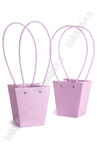 Сумка для цветов 12*12,5*8 см (10 шт) SF-7375, светло-фиолетовый