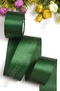 Лента атласная 5 см*25 ярд (SF-1355) темно-зеленый №049