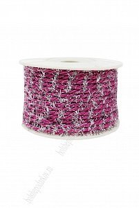 Шнур в бобине с люрексом 3 мм*20 ярд (SF-225) фукси