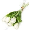 Веточка декоративная &amp;quot;Тюльпан&amp;quot; 32 см (5 шт) SF-8136, белый