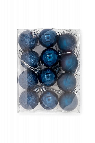 Набор новогодних шаров 3 см (12 шт) SF-7334, темно-синий №9