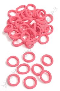 Резинки бесшовные для волос 3 см (100 шт) SF-5754, розовый №2