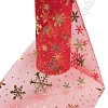 Фатин &amp;quot;Снежинки&amp;quot; 15 см*15 ярд (SF-3776) красный/золото