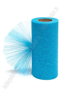 Фатин с блестками 15 см*25 ярд (SF-604) бирюзовый №1