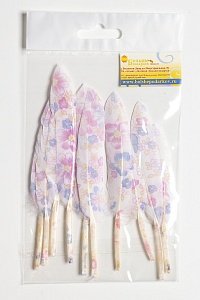 Перья декоративные 15*2,2 см (10 шт) &quot;Цветы&quot;