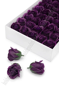 Мыльные цветы "Роза" 6*6,5 см (50 шт) SF-7800, темно-сиреневый