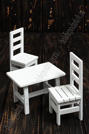 Декор &quot;Стол и стулья&quot; SF-4391, белый