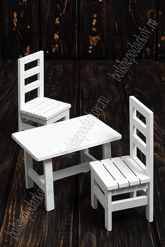 Декор &amp;quot;Стол и стулья&amp;quot; SF-4391, белый