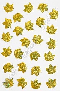 Пайетки "Лист кленовый" 23*23 мм*50 гр (SF-3062), золотой №А20
