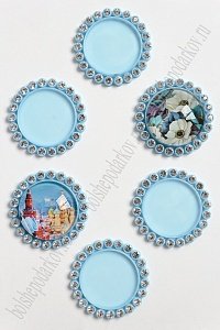 Крышечка-серединка со стразами (10 шт) SF-008, голубой №184