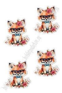 Кабошон-вырубка &quot;Лисичка&quot; 3,2*3,5 см (10 шт) SF-6034, №5