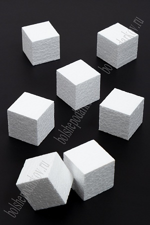 Пенопластовый куб шероховатый 4 см (6 шт)