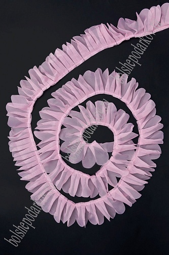 Лента складка 6 см*10 ярд (SF-7597) розовый №6