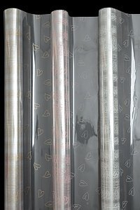 Пленка для цветов в рулоне &quot;Сердечко&quot; 58 см*10 м (SF-7066) розовый №167