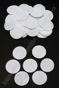 Фетровые кружочки 3 см (1000 шт) SF-3039, белый