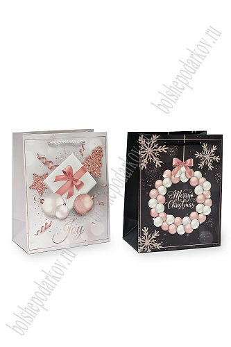 Пакет &amp;quot;Новогодний&amp;quot; 18*23*10 см (12 шт) SF-7568, микс №1