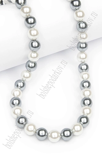 Бусины круглые на нитке 8 мм (SF-8069)  жемчуг микс №1