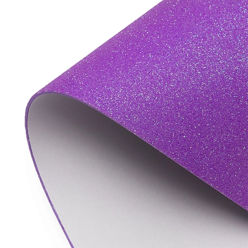 Фоамиран глиттерный А4, перламутровый самоклеющ. 2 мм (10 листов) SF-1957, темно-сиреневый №021