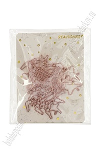 Скрепки декоративные "Олень" 3,5*3,5 см (10 шт) SF-7837, розовое золото