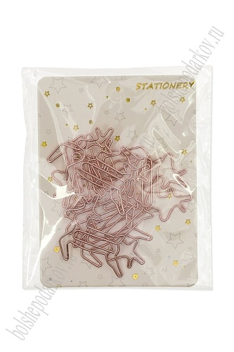Скрепки декоративные &amp;quot;Олень&amp;quot; 3,5*3,5 см (10 шт) SF-7837, розовое золото