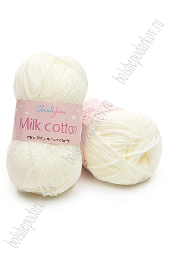 Пряжа &amp;quot;Milk cotton&amp;quot; 50 гр (10 шт) SF-7848, айвори