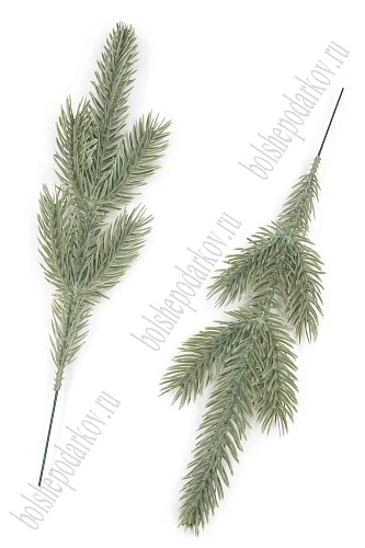 Веточка еловая 29 см (10 шт) SF-8017, пыльно-зеленый №12