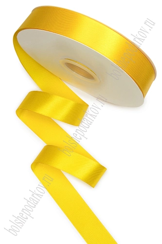 Лента атласная 2,5 см*100 ярд (SF-5925) желтый №132