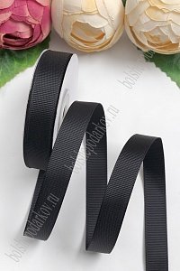 Лента репсовая 1,5 см*20 ярд &quot;1 сорт&quot; (SF-1347) черный №39