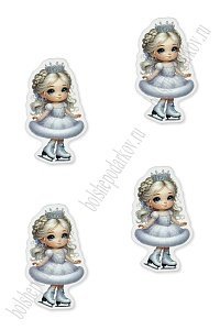 Кабошон-вырубка &quot;Девочка&quot; 3,5*3,5 см (10 шт) SF-7342, №14