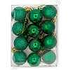 Набор новогодних шаров 3 см (12 шт) SF-7334, зеленый №5