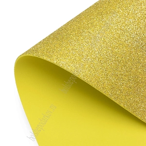 Фоамиран глиттерный А4, 2 мм Premium (10 листов) SF-1955, золото №2020