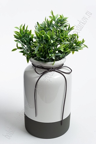 Ваза керамика (SF-2817) белый/серый