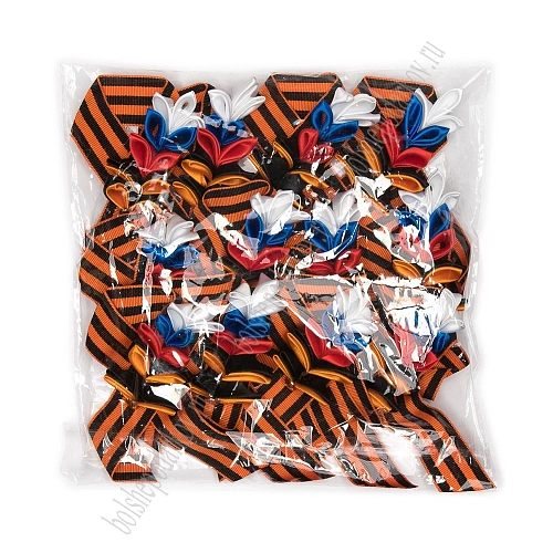 Брошь &amp;quot;9 мая&amp;quot; из георгиевской ленты (12 шт) SF-8144, №1