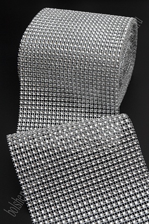 Тесьма-обманка 24 ряда (10 ярд) SF-1400, серебро №15