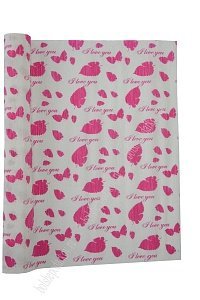 Бумага гофрированная &quot;Листики розовые&quot;