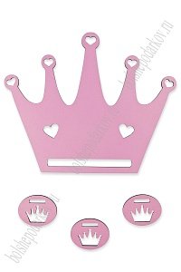 Подставка для заколок и бантиков &quot;Корона №1&quot; 24*20 см, розовый