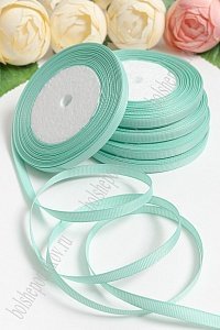 Лента репсовая 0,6 см*20 ярд &quot;1 сорт&quot; (10 бобин) SF-1722, аквамариновый №218