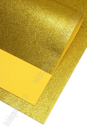 Фоамиран глиттерный 2 мм, 40*60 см Premium (10 листов) SF-3010, золото №008А