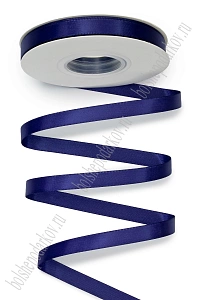 Лента атласная двусторонняя 1 см*25 ярд (SF-7881) синий №0045