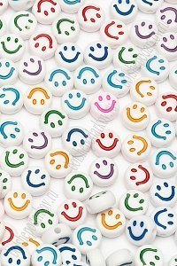 Бусины круглые &quot;Смайлик&quot; 7 мм (500 гр) SF-7264